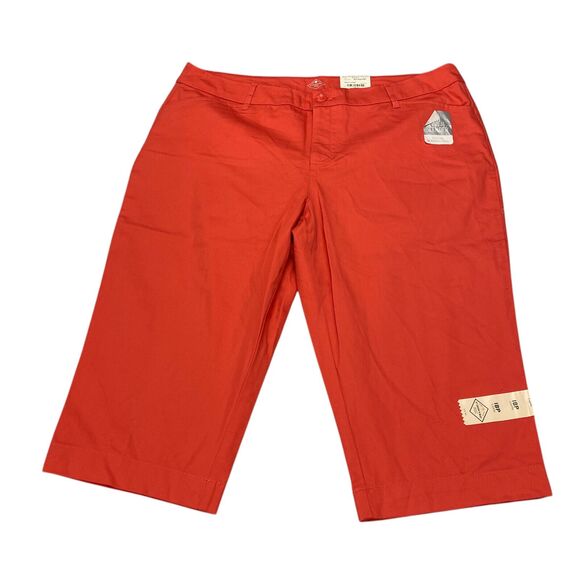 St Johns Bay Women 18P Secretly Slender Mid- Rise Capri Bright Cayene $36 - Picture 8 of 14